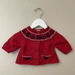 Gymboree vintage nautical anchor red sweater